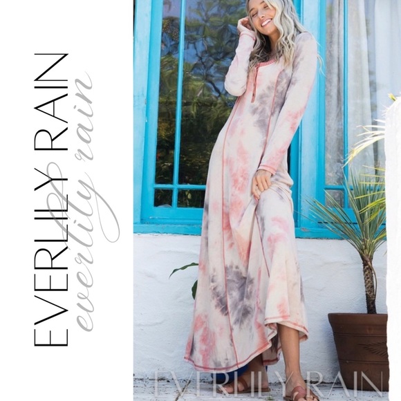 Tie Dye Print Maxi Dress - Picture 9 of 15